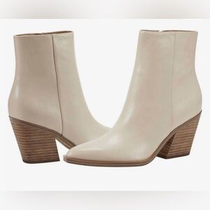 Marc Fisher Ivory Fabina Leather Boots